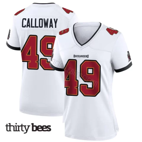 Kadarius Calloway ＃49 Tampa Bay Buccaneers Women's Game White Jersey