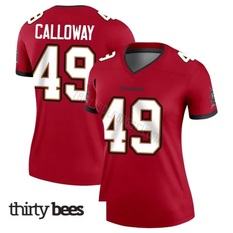 Kadarius Calloway ＃49 Tampa Bay Buccaneers Women's Legend Red Jersey