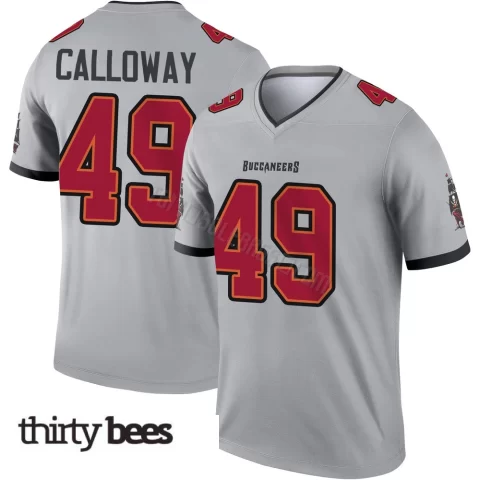 Kadarius Calloway ＃49 Tampa Bay Buccaneers Men's Legend Gray Inverted Jersey