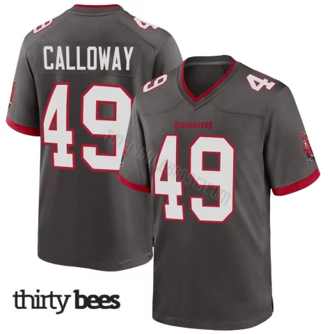 Kadarius Calloway ＃49 Tampa Bay Buccaneers Youth Game Pewter Alternate Jersey