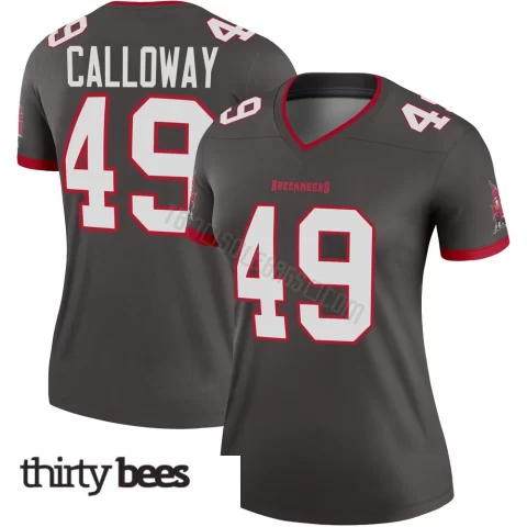 Kadarius Calloway ＃49 Tampa Bay Buccaneers Women's Legend Pewter Alternate Jersey