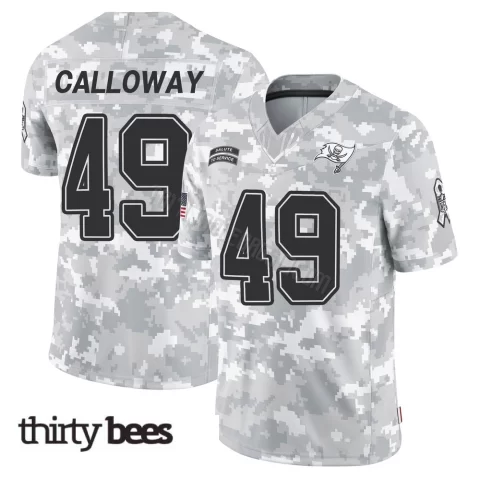 Kadarius Calloway ＃49 Tampa Bay Buccaneers Youth Limited Arctic Camo 2024 Salute to Service Jersey