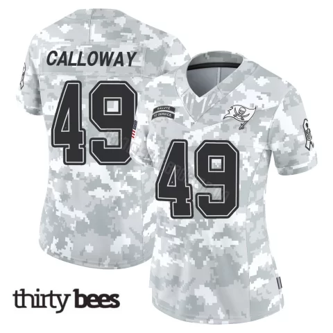 Kadarius Calloway ＃49 Tampa Bay Buccaneers Women's Limited Arctic Camo 2024 Salute to Service Jersey