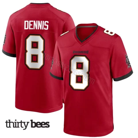 SirVocea Dennis ＃8 Tampa Bay Buccaneers Youth Game Red Team Color Jersey