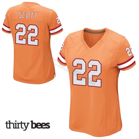 Keionte Scott ＃22 Tampa Bay Buccaneers Women's Game Orange Alternate Jersey