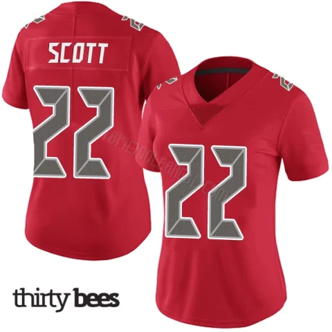 Keionte Scott ＃22 Tampa Bay Buccaneers Women's Limited Red Team Color Vapor Untouchable Jersey