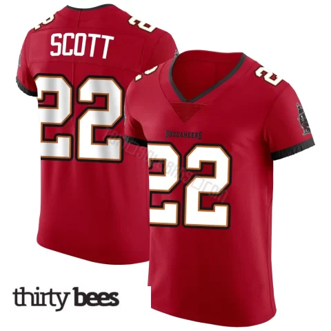 Keionte Scott ＃22 Tampa Bay Buccaneers Men's Elite Red Vapor Jersey