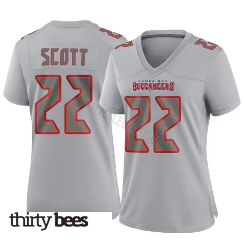 Keionte Scott ＃22 Tampa Bay Buccaneers Women's Game Gray Atmosphere Fashion Jersey