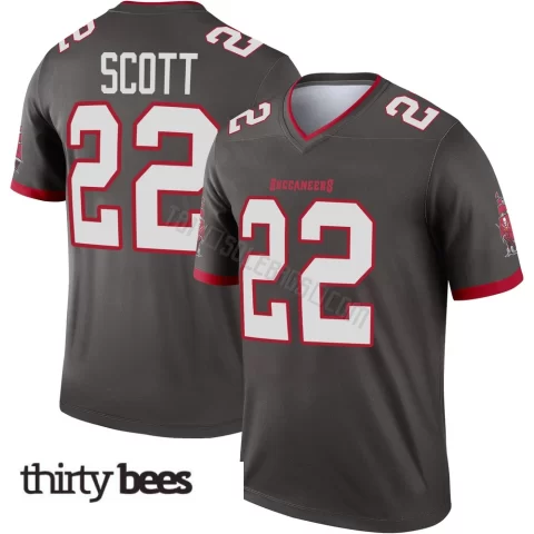 Keionte Scott ＃22 Tampa Bay Buccaneers Youth Legend Pewter Alternate Jersey