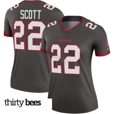 Keionte Scott ＃22 Tampa Bay Buccaneers Women's Legend Pewter Alternate Jersey