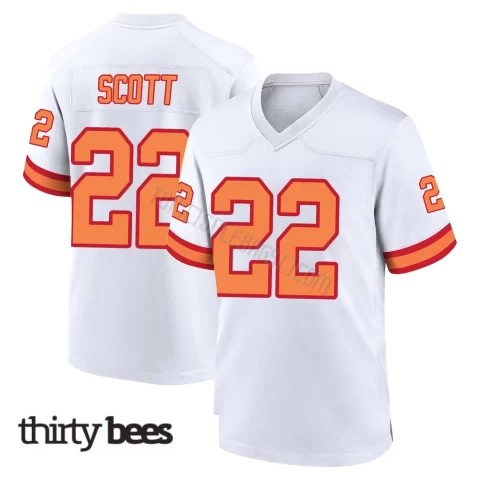 Keionte Scott ＃22 Tampa Bay Buccaneers Men's Game White '76 Jersey