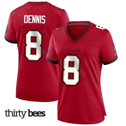 SirVocea Dennis ＃8 Tampa Bay Buccaneers Women's Game Red Team Color Jersey