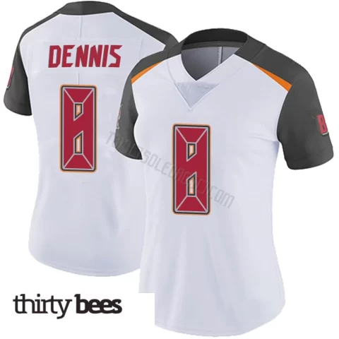 SirVocea Dennis ＃8 Tampa Bay Buccaneers Women's Limited White Vapor Untouchable Jersey