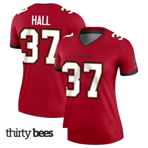 Kemon Hall ＃37 Tampa Bay Buccaneers Women's Legend Red Jersey