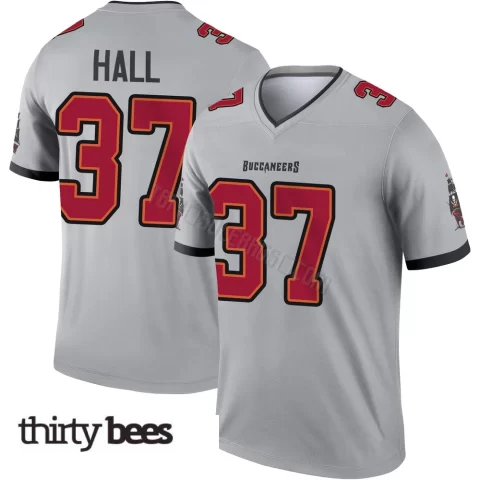 Kemon Hall ＃37 Tampa Bay Buccaneers Youth Legend Gray Inverted Jersey