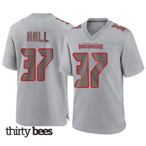 Kemon Hall ＃37 Tampa Bay Buccaneers Youth Game Gray Atmosphere Fashion Jersey