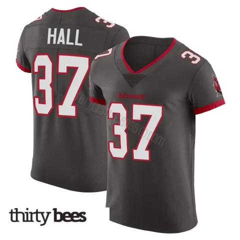 Kemon Hall ＃37 Tampa Bay Buccaneers Men's Elite Pewter Alternate Vapor Jersey