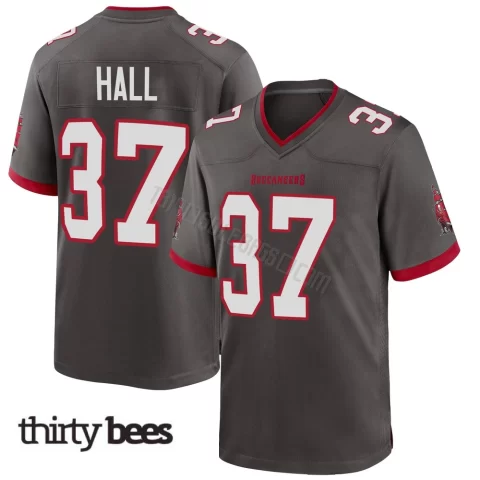 Kemon Hall ＃37 Tampa Bay Buccaneers Men's Game Pewter Alternate Jersey