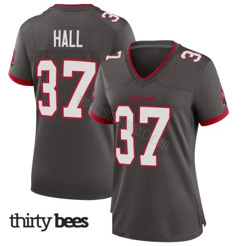 Kemon Hall ＃37 Tampa Bay Buccaneers Women's Game Pewter Alternate Jersey