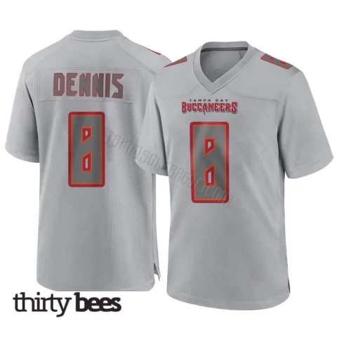SirVocea Dennis ＃8 Tampa Bay Buccaneers Youth Game Gray Atmosphere Fashion Jersey