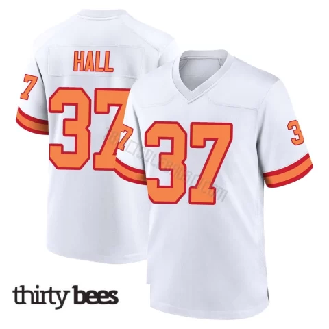 Kemon Hall ＃37 Tampa Bay Buccaneers Youth Game White '76 Jersey