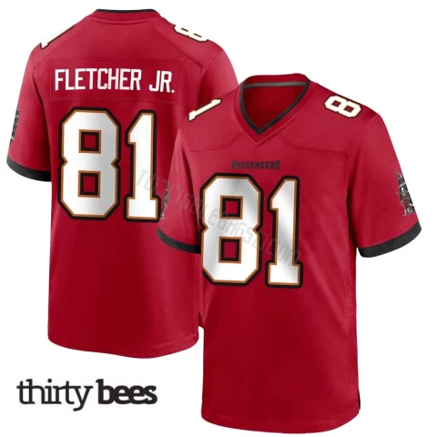 Kenny Fletcher Jr. ＃81 Tampa Bay Buccaneers Youth Game Red Team Color Jersey