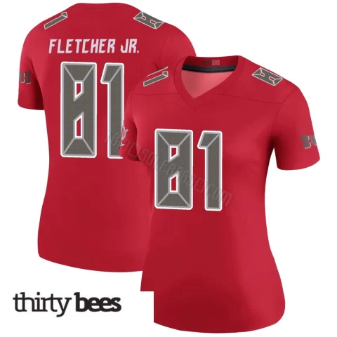 Kenny Fletcher Jr. ＃81 Tampa Bay Buccaneers Women's Legend Red Color Rush Jersey
