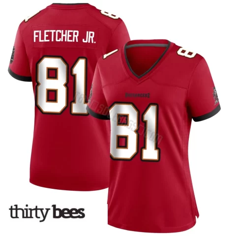 Kenny Fletcher Jr. ＃81 Tampa Bay Buccaneers Women's Game Red Team Color Jersey