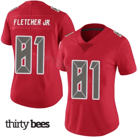 Kenny Fletcher Jr. ＃81 Tampa Bay Buccaneers Women's Limited Red Team Color Vapor Untouchable Jersey
