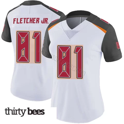Kenny Fletcher Jr. ＃81 Tampa Bay Buccaneers Women's Limited White Vapor Untouchable Jersey