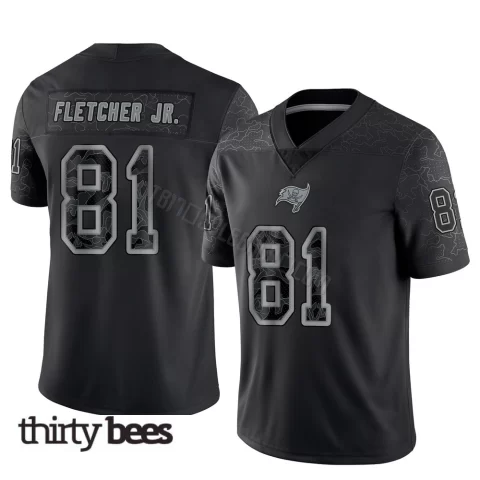 Kenny Fletcher Jr. ＃81 Tampa Bay Buccaneers Youth Limited Black Reflective Jersey