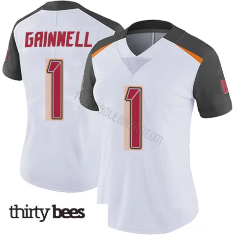 Kenny Gainwell ＃1 Tampa Bay Buccaneers Women's Limited White Vapor Untouchable Jersey