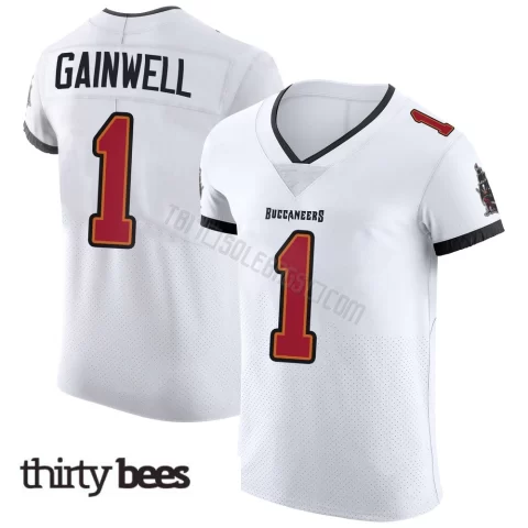 Kenny Gainwell ＃1 Tampa Bay Buccaneers Men's Elite White Vapor Jersey
