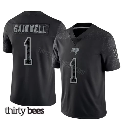Kenny Gainwell ＃1 Tampa Bay Buccaneers Youth Limited Black Reflective Jersey