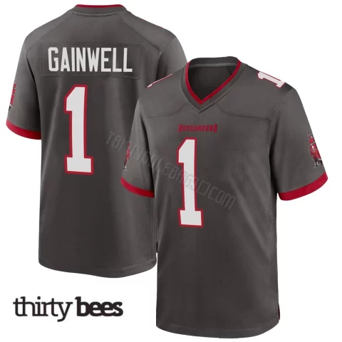 Kenny Gainwell ＃1 Tampa Bay Buccaneers Men's Game Pewter Alternate Jersey