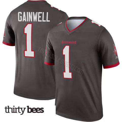 Kenny Gainwell ＃1 Tampa Bay Buccaneers Men's Legend Pewter Alternate Jersey