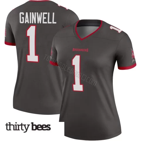 Kenny Gainwell ＃1 Tampa Bay Buccaneers Women's Legend Pewter Alternate Jersey