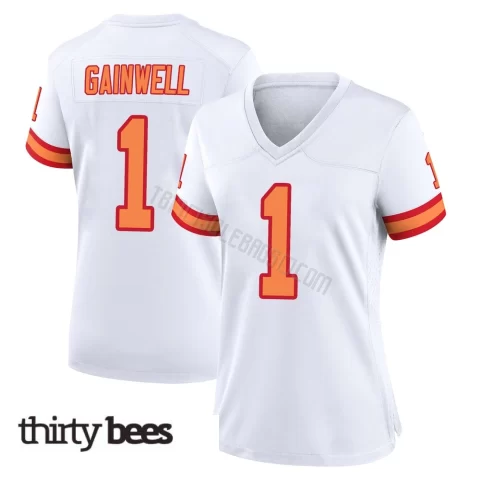 Kenny Gainwell ＃1 Tampa Bay Buccaneers Women's Game White '76 Jersey
