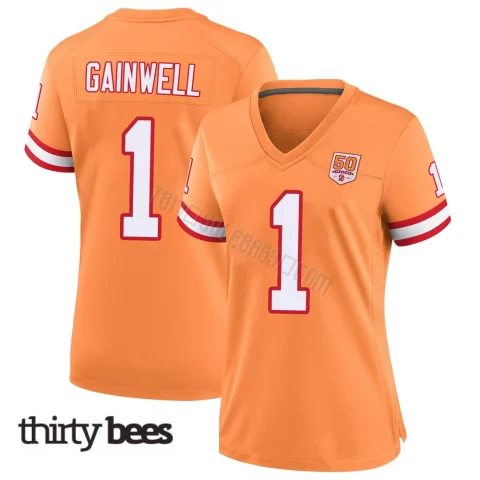 Kenny Gainwell ＃1 Tampa Bay Buccaneers Women's Game Cream sicle 50th Season Jersey