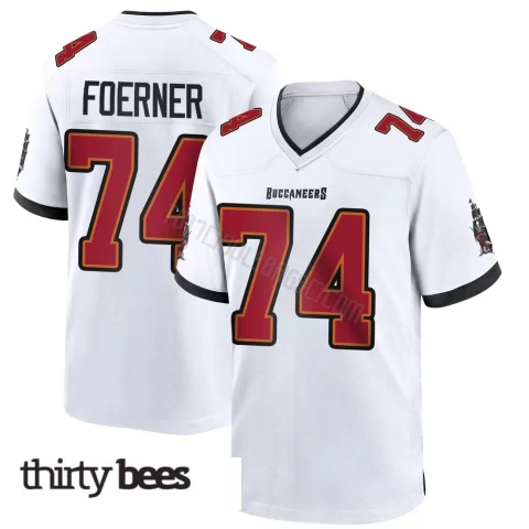 Marshall Foerner ＃74 Tampa Bay Buccaneers Youth Game White Jersey