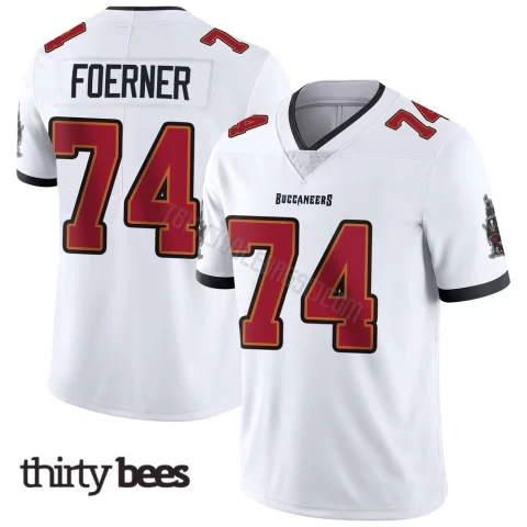 Marshall Foerner ＃74 Tampa Bay Buccaneers Men's Limited White Vapor Untouchable Jersey