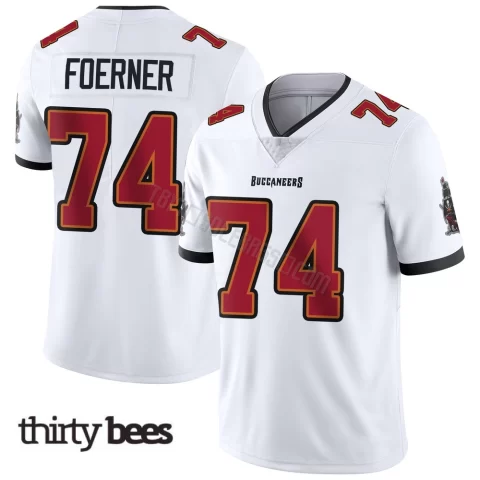 Marshall Foerner ＃74 Tampa Bay Buccaneers Youth Limited White Vapor Untouchable Jersey