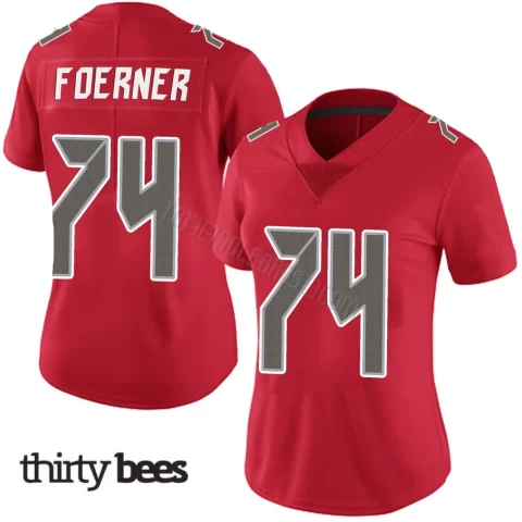 Marshall Foerner ＃74 Tampa Bay Buccaneers Women's Limited Red Team Color Vapor Untouchable Jersey