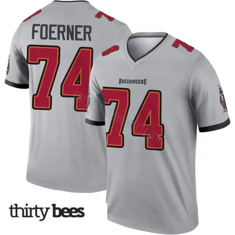 Marshall Foerner ＃74 Tampa Bay Buccaneers Youth Legend Gray Inverted Jersey