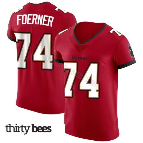 Marshall Foerner ＃74 Tampa Bay Buccaneers Men's Elite Red Vapor Jersey