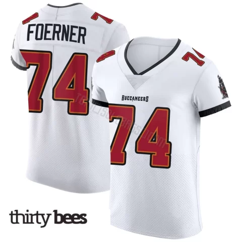 Marshall Foerner ＃74 Tampa Bay Buccaneers Men's Elite White Vapor Jersey