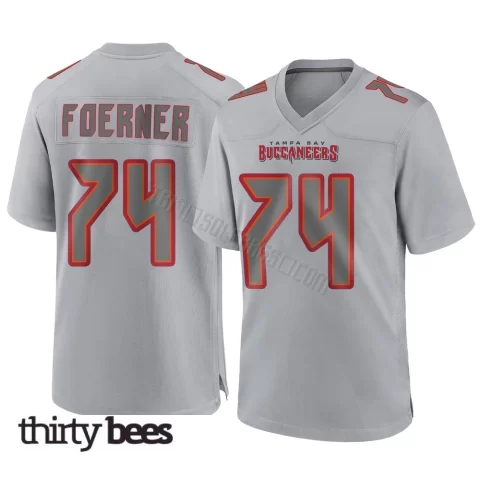 Marshall Foerner ＃74 Tampa Bay Buccaneers Men's Game Gray Atmosphere Fashion Jersey