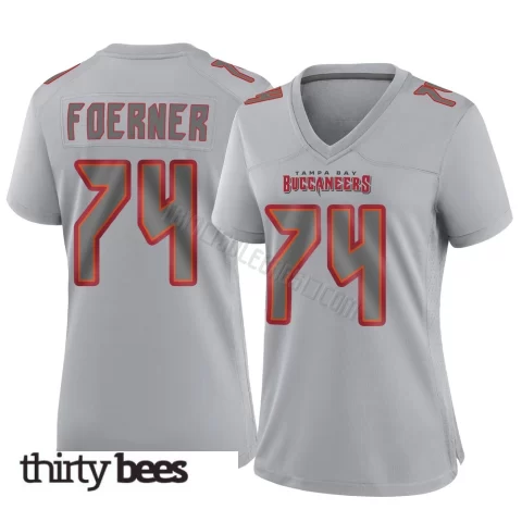 Marshall Foerner ＃74 Tampa Bay Buccaneers Women's Game Gray Atmosphere Fashion Jersey
