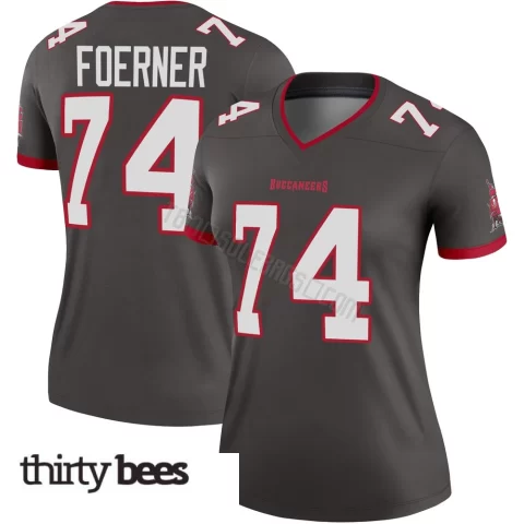 Marshall Foerner ＃74 Tampa Bay Buccaneers Women's Legend Pewter Alternate Jersey