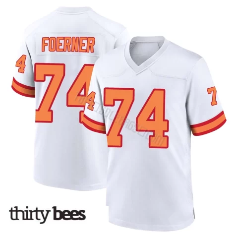 Marshall Foerner ＃74 Tampa Bay Buccaneers Men's Game White '76 Jersey